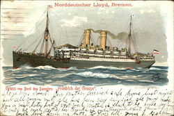 Norddeutscher Lloyd, Bremen Steamers Postcard Postcard