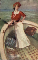 The Yachting Girl Postcard