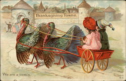 Thanksgiving Towne We are a comin Children Postcard Postcard