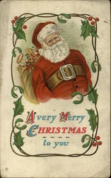 A Very Merry Christmas to You Santa Claus Postcard Postcard