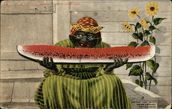 One of the good things grown in California Black Americana Postcard Postcard