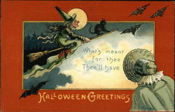 Halloween Greetings Postcard