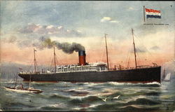 S.S. Minnehaha. Atlantic Transport Line. Postcard