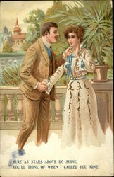 Sure as Stars Above Do Shine, You'll Think of When I Called You Mine. Couples Postcard Postcard