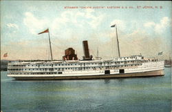 Steamer Calvin Austin Eastern S. S. Co., St. John, N.B. Postcard