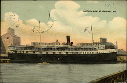 Goodrich Boat at Kewaunee, Wis. Steamers Postcard Postcard