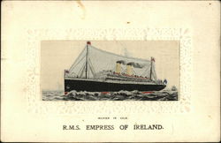 R.M.S. Empress of Ireland Steamers Postcard Postcard