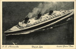 S.S. Normandie - French Line Cruise Ships Postcard Postcard