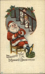 Wishing You a Merry Christmas Santa Claus Postcard Postcard