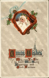 Xmas wishes. May your Yule tide be filled with every happiness and good fortune. Santa Claus Postcard Postcard