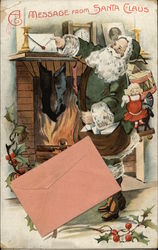 A Message From Santa Claus with Santa Postcard Postcard