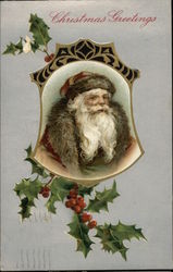 Christmas Greetings Santa Claus Postcard Postcard