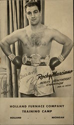 Rocky Marciano World's Heavyweight Champion Boxing Postcard Postcard