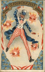 Hurrah for the Fourth of July Hurrah! 4th of July Postcard Postcard