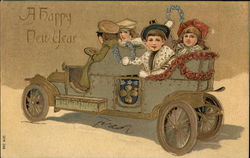 A Happy New Year Children Postcard Postcard