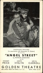 Vincent Price and Judith Evelyn in "Angel Street" Postcard