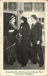 A scene from Geo.M.Cohan;s Great Mystery Farce,"Seven Keys to Baldpate" Theatre Postcard Postcard