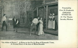 An Affair of Honor Theatre Postcard Postcard