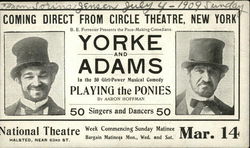 Yorke and Adams in "Playing the Ponies" Postcard