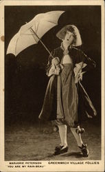 Marjorie Peterson "You Are my Rain-Beau" Greenwich Village Follies Postcard