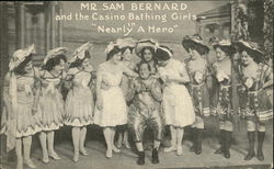 Mr. Sam Bernard and the Casino Bathing Girls in "Nearly a Hero" Actors Postcard Postcard