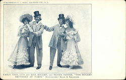 Gus and Max Rogers, Emily Nice and Bessie DeVoie Postcard