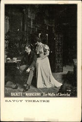 Hackett - Mannering "The Walls of Jericho" Savoy Theatre Postcard Postcard