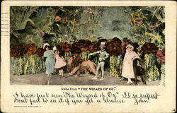 Scene from "The Wizard of Oz" Theatre Postcard Postcard