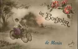 Un Bonjour Postcard