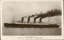 R.M.S. "Mauretania" Cruise Ships Postcard Postcard