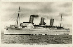 Canadian Pacific S.S. "Empress of Britain" Cruise Ships Postcard Postcard