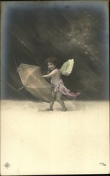 Studio portrait of a cherub Babies Postcard Postcard