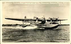 Brazilian Clipper Ship Taking Off Miami, FL Postcard Postcard