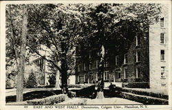 Colgate University - East and West Halls, Dormitories Hamilton, NY Postcard Postcard