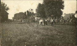 3rd Squadron, 15th Cavalry enters the town of Wauseon, Ohio in 1909 Postcard Postcard