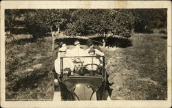 Photograph of men in an automobile, early 20th century Cars Postcard Postcard