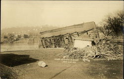 Wreck of Putnam Street Bridge from East End Marietta, OH Postcard Postcard