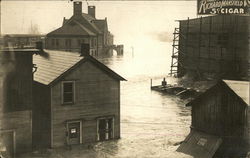 Flooded Town Postcard