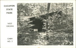 Cabin No. 3, Cacapon State Park Berkeley Springs, WV Postcard Postcard