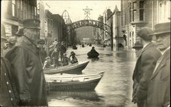 Flooded Market Street Parkersburg, WV Postcard Postcard