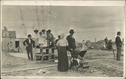 Watching the laying of the cornerstone for the court house Postcard