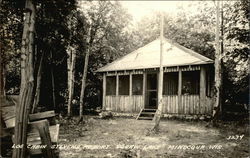 Log Cabin, Stevens Resort, Squaw Lake Minocqua, WI Postcard Postcard