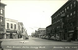 Main Business Section Looking North Kenosha, WI Postcard Postcard