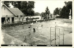 Swimming Pool in Scott Park Postcard