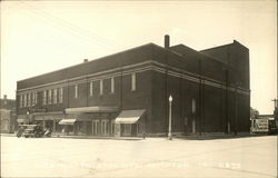 Firemen's Theatre, Furniture Store, Funeral Director Postcard