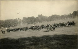 Parade of the 2nd cavalry at Fort Omaha in 1909 Nebraska Postcard Postcard