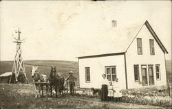 Early 20th century farmstead Almeria, NE Postcard Postcard