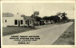 Yeary's Tourist Cottages, Service Station and Cafe Corbin, KY Postcard Postcard