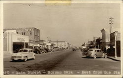 Main Street, East from Bus Station Norman, OK Postcard Postcard