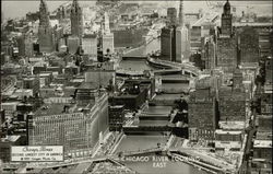 Chicago River Looking East Illinois Postcard Postcard